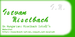 istvan miselbach business card